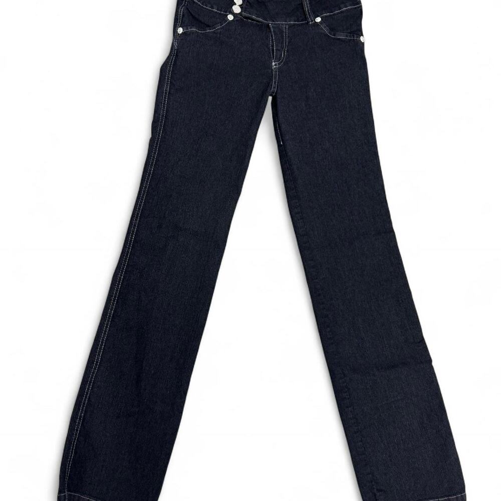 black low rise jeans